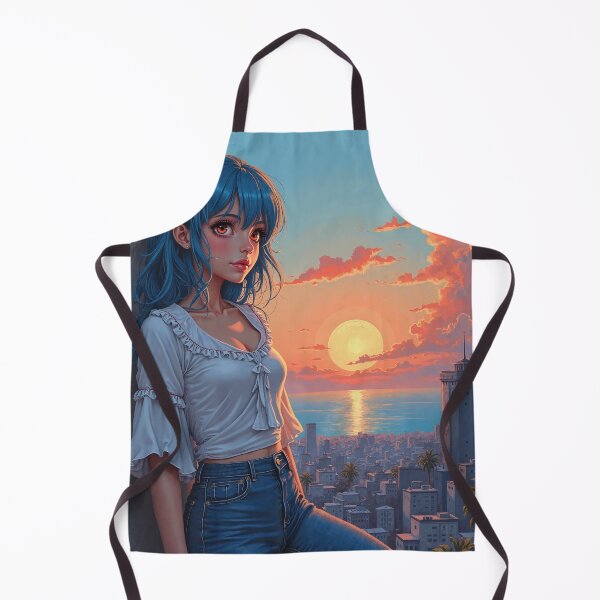 Item preview, Dreamy Urban Sunset Blue Hair designed and sold by JonelleTshirts.