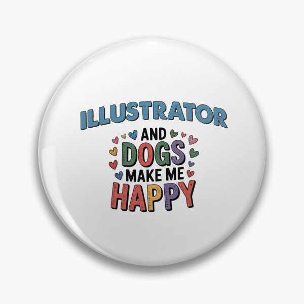 Artikelvorschau, Illustrator und Hunde machen mich glücklich - Lustiger Illustrator-Hundeliebhaber entworfen und verkauft von Oussinc.