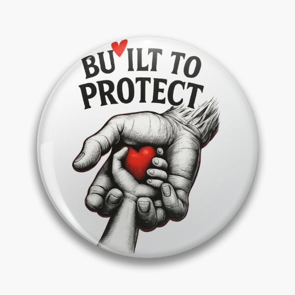 Item preview, Built to Protect – Emotional Hand & Heart Illustration designed and sold by JenniferCreaArte .