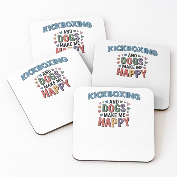 Item preview, Kickboxing And Dogs Make Me Happy - Funny Kickboxing Dogs Lover designed and sold by Oussinc.