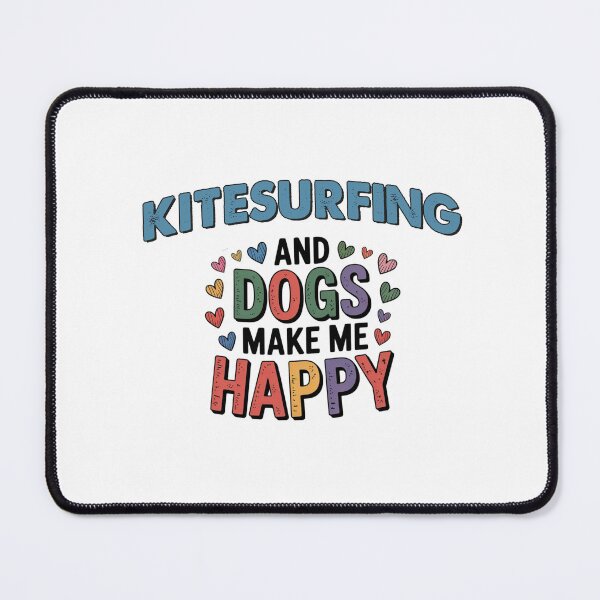 Item preview, Kitesurfing And Dogs Make Me Happy - Funny Kitesurfing Dogs Lover designed and sold by Oussinc.