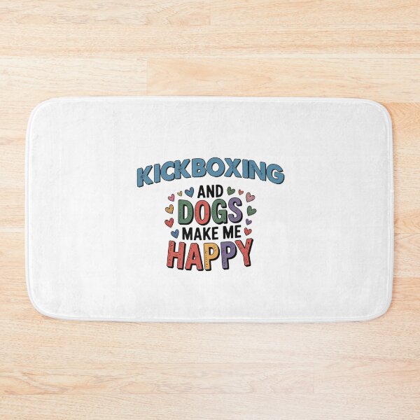 Item preview, Kickboxing And Dogs Make Me Happy - Funny Kickboxing Dogs Lover designed and sold by Oussinc.