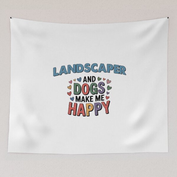 Item preview, Landscaper And Dogs Make Me Happy - Funny Landscaper Dogs Lover designed and sold by Oussinc.