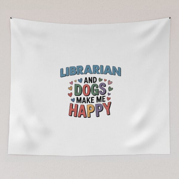 Item preview, Librarian And Dogs Make Me Happy - Funny Librarian Dogs Lover designed and sold by Oussinc.