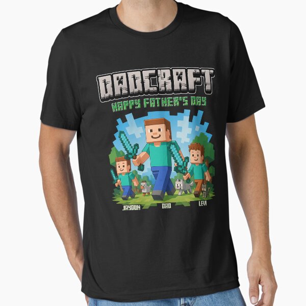 Vista previa del artículo con la obra «DadCraft - Feliz Día del Padre - Una película de Minecraft», diseñado y vendido por Sophia Brown.