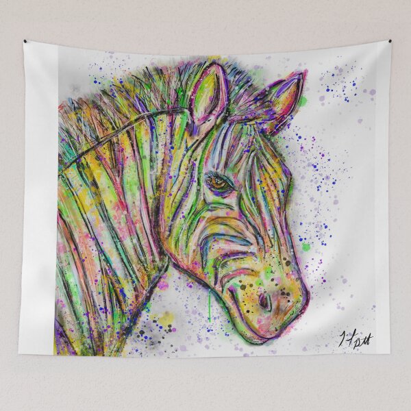 Item preview, Rainbow Striped Zebra designed and sold by TrinityJeanDESIGNS.