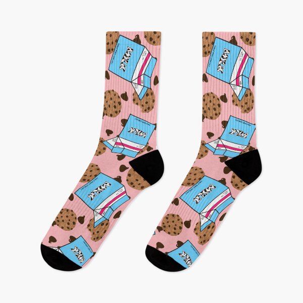 Item preview, Chocolate Chip Cookies and Milk Cartons on Pink designed and sold by MBeesShop.