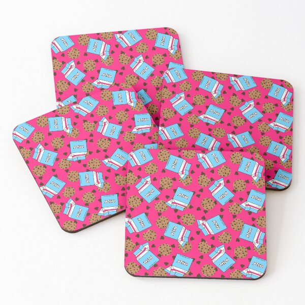 Item preview, Chocolate Chip Cookies and Milk Cartons on Hot Pink designed and sold by MBeesShop.