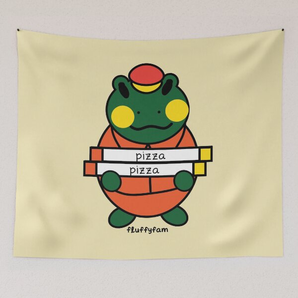 Item preview, Pizza delivery frog service worker designed and sold by fluffyfamcraft.