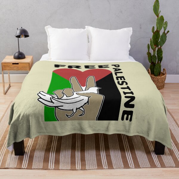 Item preview, Free Palestine Dove Heart Peace Sign designed and sold by sumwoman.