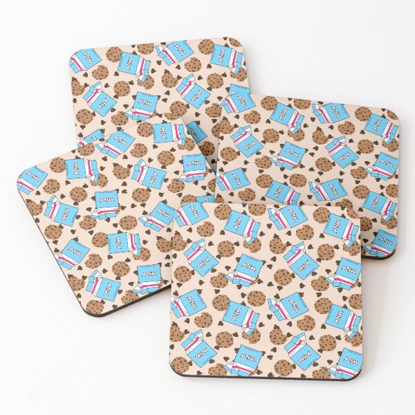 Item preview, Chocolate Chip Cookies and Milk Cartons on Vanilla Beige Tan Off White designed and sold by MBeesShop.