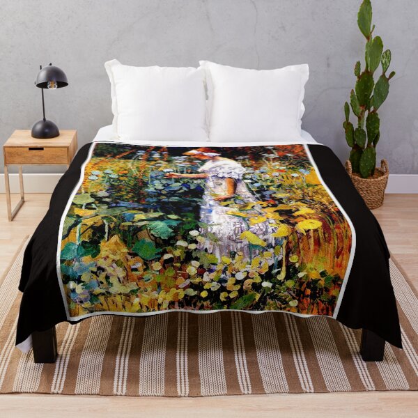 Item preview, Jane Peterson : Walking in The Hollyhocks Garden Painting Print designed and sold by posterbobs.