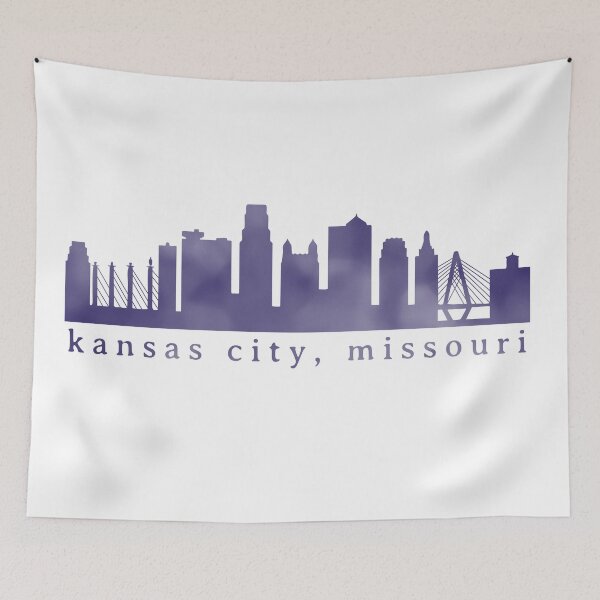 Item preview, Kansas City Skyline Purple Watercolor designed and sold by calliew1217.