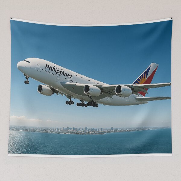 Item preview, Philippine Airlines A380 Over Manila Bay designed and sold by Skyframe Aviation.