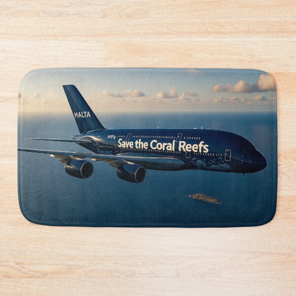 Item preview,  Hi Fly Malta A380 Save the Coral Reefs Over the Mediterranean designed and sold by Skyframe Aviation.