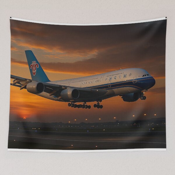Item preview, China Southern A380 Landing at Sunset designed and sold by Skyframe Aviation.