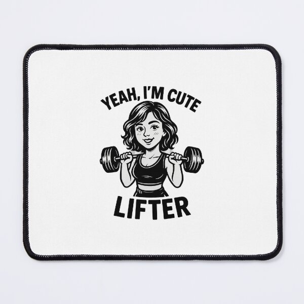 Item preview, Yeah, I’m a Cute Lifter – Bold Gym Aesthetic Tee designed and sold by Alphawearusa.