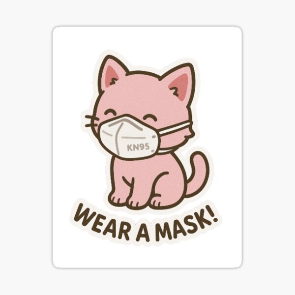Item preview, Pink Cat Wearing Mask – Disability Justice designed and sold by claracore.