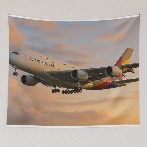 Item preview, Asiana Airlines A380 in Morning Climb designed and sold by Skyframe Aviation.