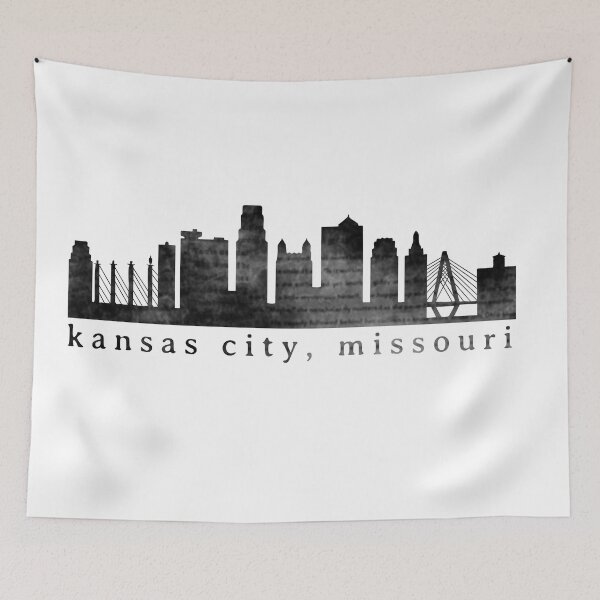 Item preview, Kansas City Skyline Fade Black Grunge Words designed and sold by calliew1217.