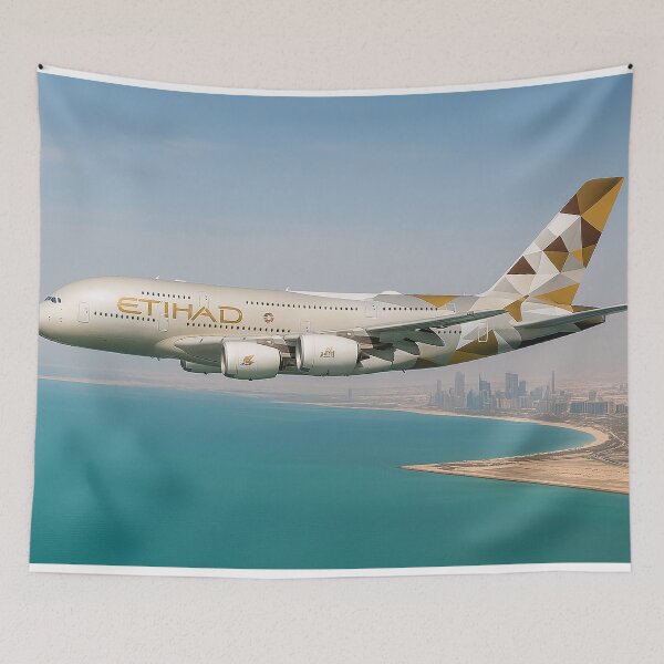 Item preview, Etihad Airways A380 Over Abu Dhabi designed and sold by Skyframe Aviation.