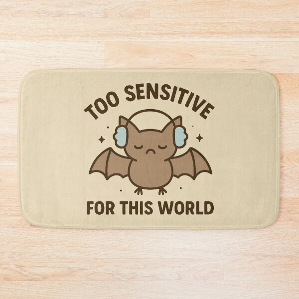 Item preview, Sensitive Bat in Earmuffs Illustration designed and sold by OpalEllery.