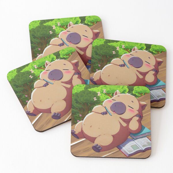 Item preview, Wombat asleep while studying designed and sold by Sakurafu21.