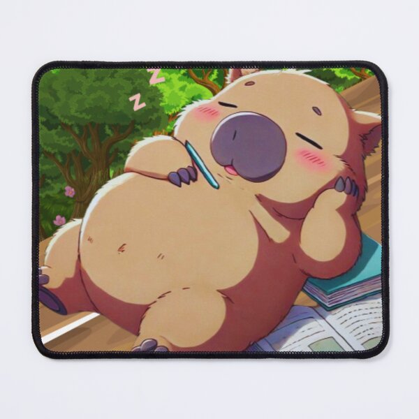 Item preview, Wombat asleep while studying designed and sold by Sakurafu21.