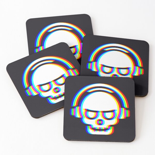 Item preview, EDM Skull with Headphones RGB Glitch Design Electronic Music DJ Rave Art for Bassheads Festival Shirt Cyberpunk Techno Gift Techno Vibes designed and sold by XanaduHills.