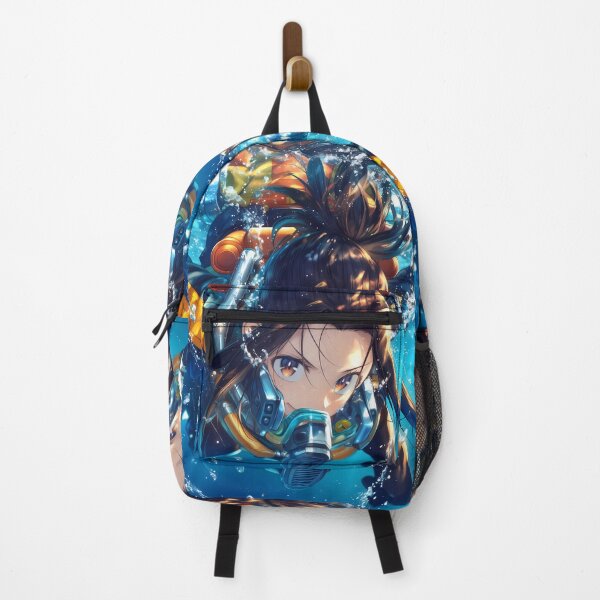 Item preview, Fearless Anime Diver Girl Underwater Adventure In Deep Blue Ocean designed and sold by gamalruginaq.