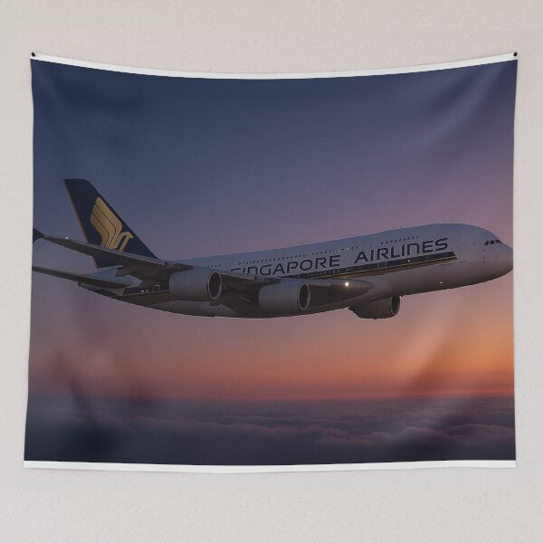 Item preview, Singapore Airlines A380 at Dusk designed and sold by Skyframe Aviation.