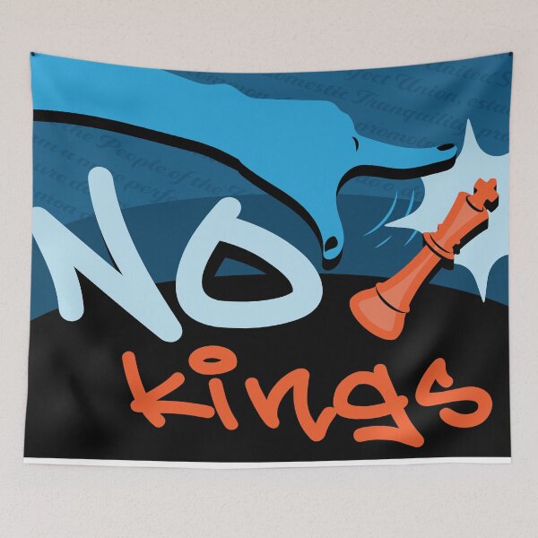 Item preview, No Kings image for peaceful dissent / free speech designed and sold by Hrutger.