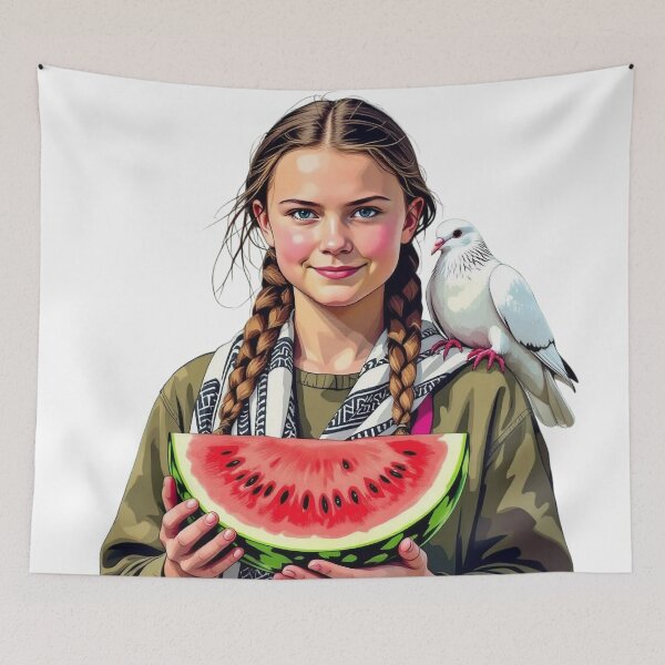 Item preview, FREE GRETA! FREE PALESTINE! designed and sold by piscininha.