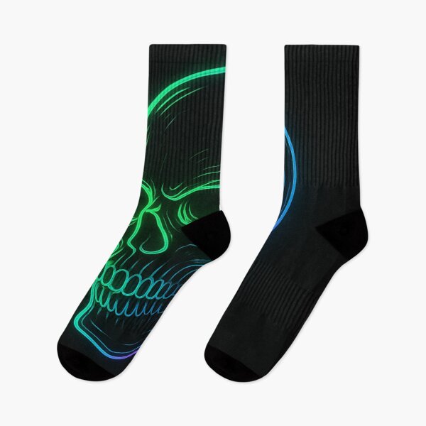 Item preview, Neon Skull Artwork – Glowing Vaporwave Skull Design on Black Background designed and sold by HAFIZ-DP.