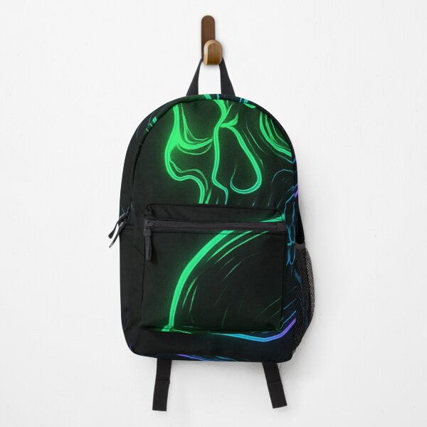 Item preview, Neon Skull Artwork – Glowing Vaporwave Skull Design on Black Background designed and sold by HAFIZ-DP.