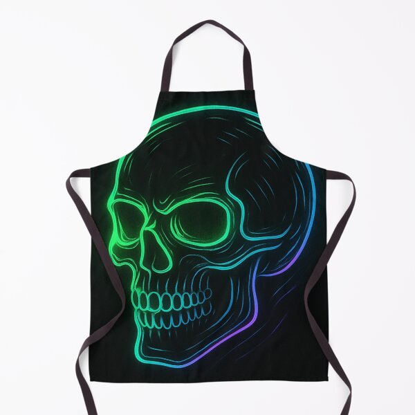 Item preview, Neon Skull Artwork – Glowing Vaporwave Skull Design on Black Background designed and sold by HAFIZ-DP.
