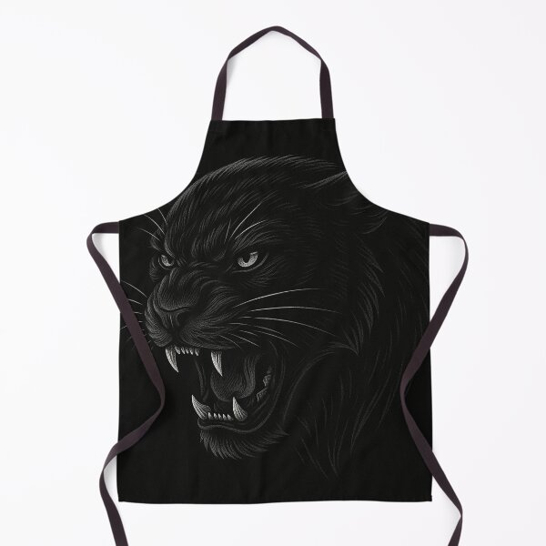 Item preview, Fierce Black Panther Illustration – Dark Roaring Panther Head Art for Streetwear & Decor designed and sold by HAFIZ-DP.