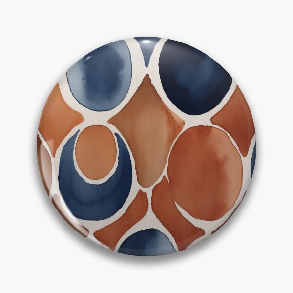 Item preview, Blue and brown circles pattern designed and sold by saly55887.