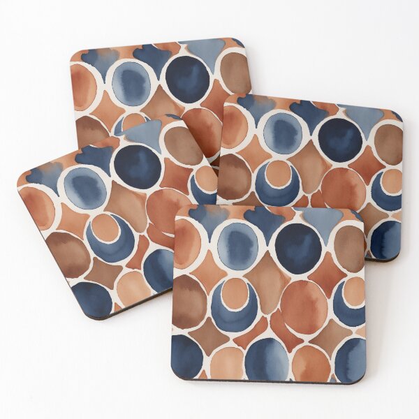 Item preview, Blue and brown circles pattern designed and sold by saly55887.
