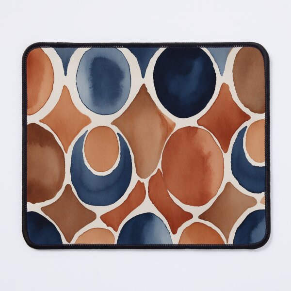 Item preview, Blue and brown circles pattern designed and sold by saly55887.