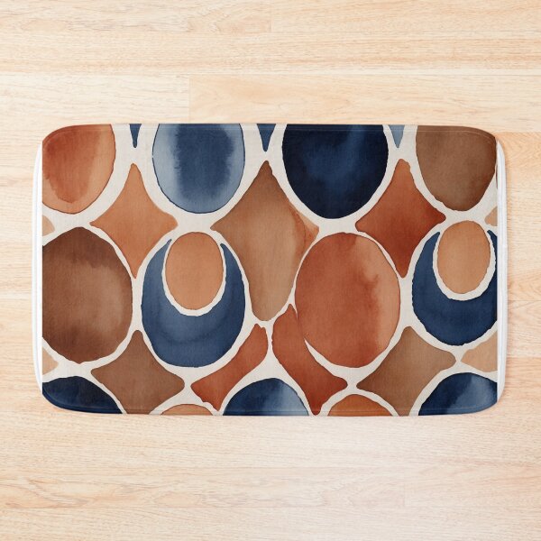 Item preview, Blue and brown circles pattern designed and sold by saly55887.