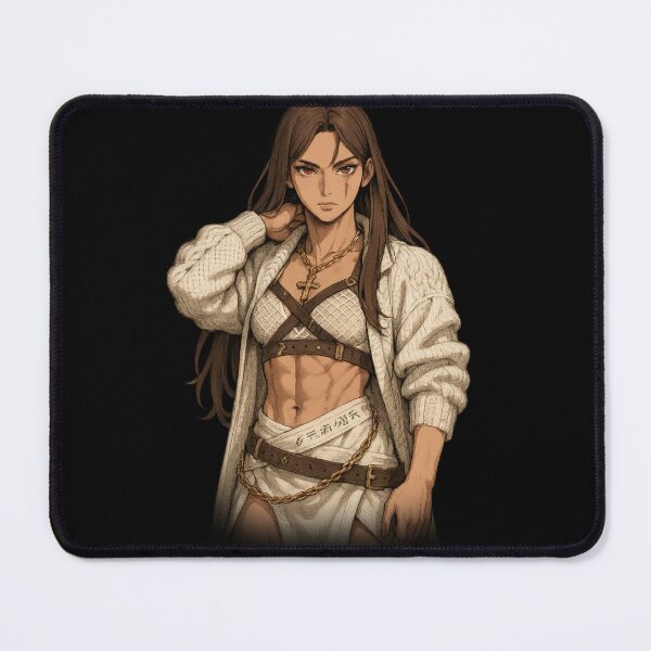 Item preview, Divine Warrior Muscular Anime Girl with Cross and Chains designed and sold by Hirvipelto.