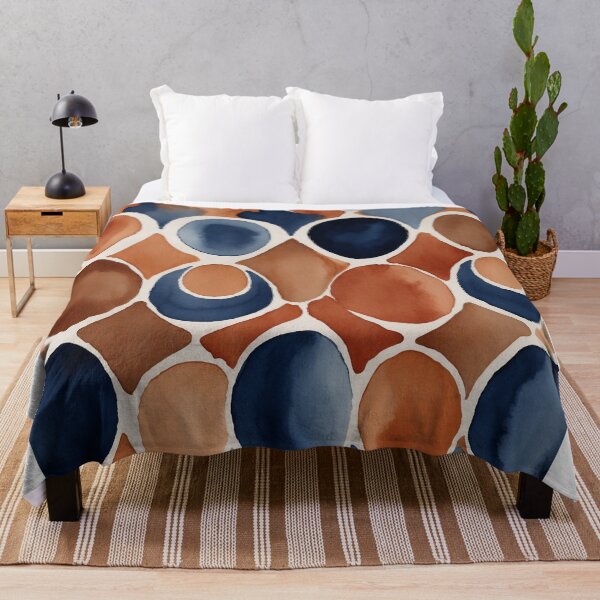 Item preview, Blue and brown circles pattern designed and sold by saly55887.