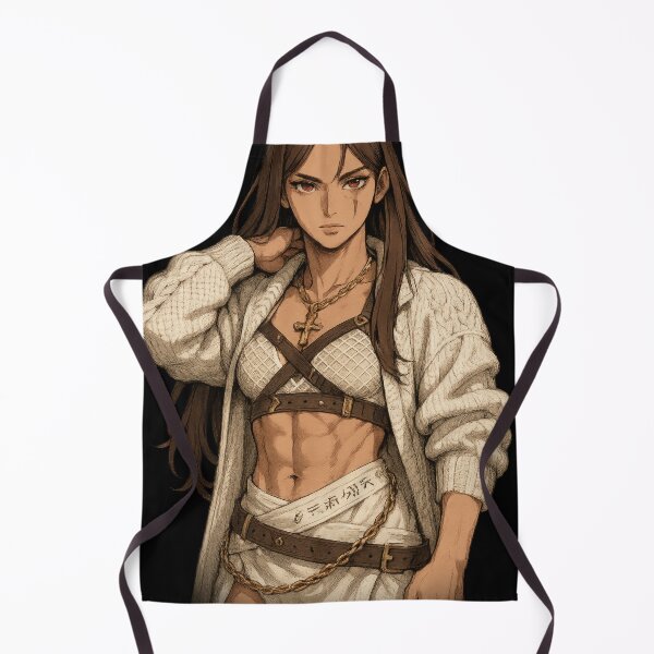 Item preview, Divine Warrior Muscular Anime Girl with Cross and Chains designed and sold by Hirvipelto.