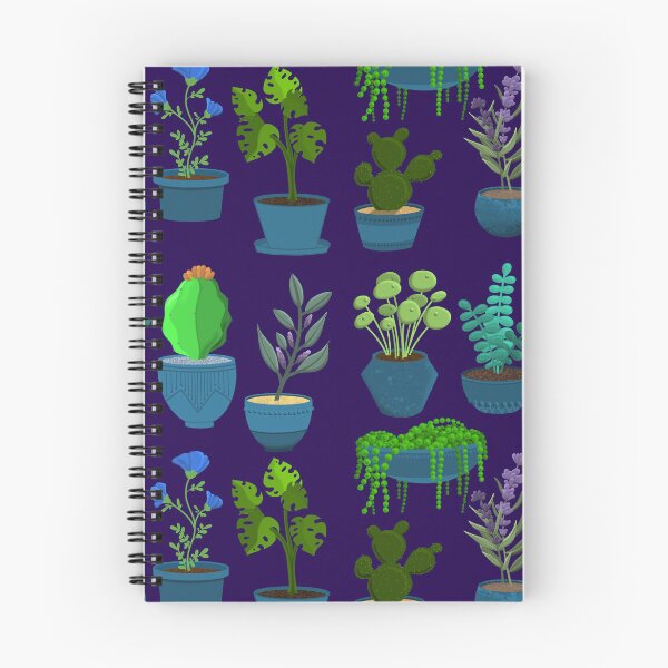Item preview, Vibrant Potted Plant Seamless Pattern on a Cobalt Blue Background  designed and sold by Cherie Brunetti.