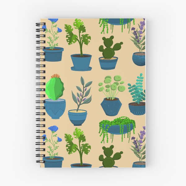 Item preview, Vibrant Potted Plant Seamless Pattern on a Tan Background  designed and sold by Cherie Brunetti.