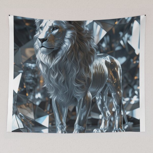 Item preview, Majestic Silver Lion Art, Home Decor designed and sold by Spectime.