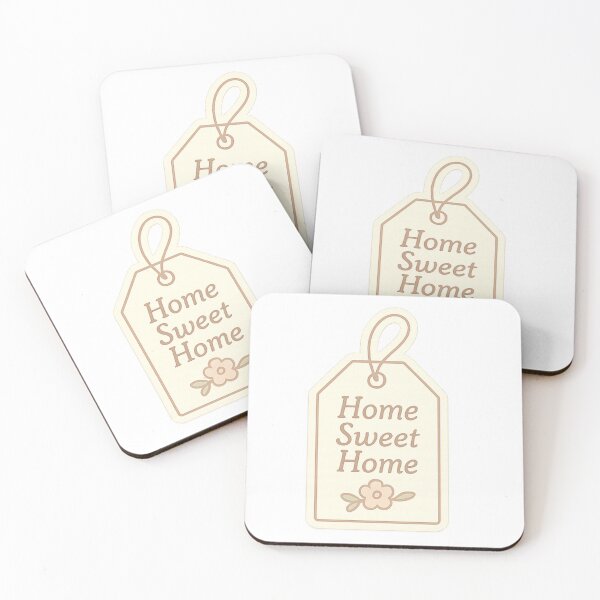 Item preview, Home Sweet Home Tag – Cozy Neutral Aesthetic Sticker designed and sold by lolabrog.