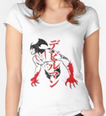 Devilman Stencil Women's Fitted Scoop T-Shirt