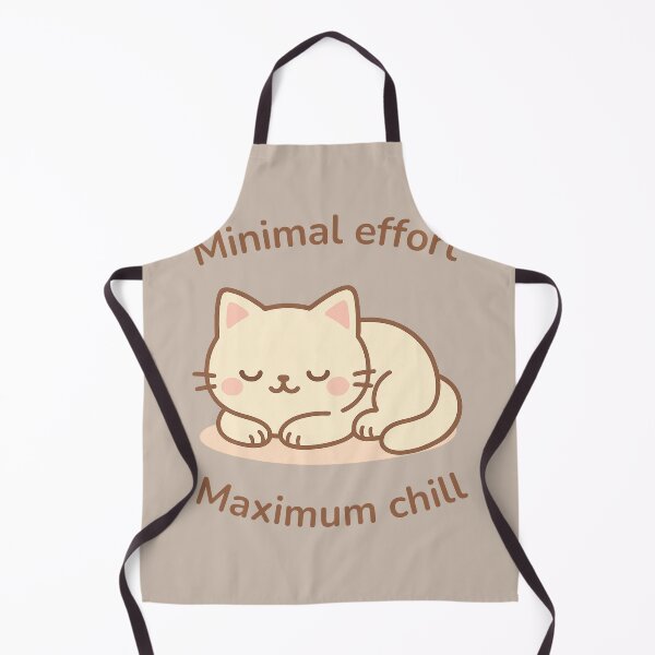 Item preview, Kawaii Lazy Cat Quote – Minimal Effort Maximum Chill Funny Cat Design designed and sold by Purrfect Blend .